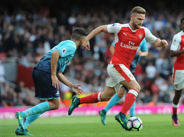 Framed Print : Arsenal vs Swansea City: Mustafi vs Taylor - Intense Clash in Premier League (2016-17) Framed Print : Arsenal vs Swansea City: Mustafi vs Taylor - Intense Clash in Premier League (2016-17)