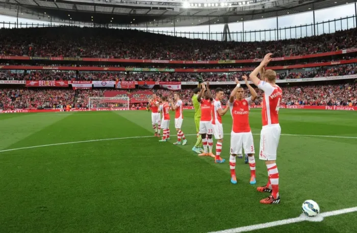 Framed Print : Arsenal vs. Tottenham: 2014-15 Premier League Showdown - Arsenal Team Line-up