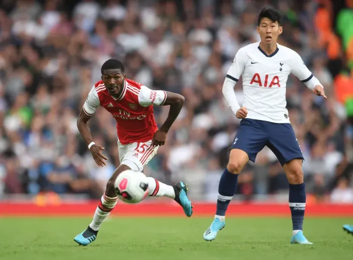 Framed Print : Arsenal vs. Tottenham: Ainsley Maitland-Niles vs. Heung-Min Son Clash in the Premier League (2019-20) Framed Print : Arsenal vs. Tottenham: Ainsley Maitland-Niles vs. Heung-Min Son Clash in the Premier League (2019-20)