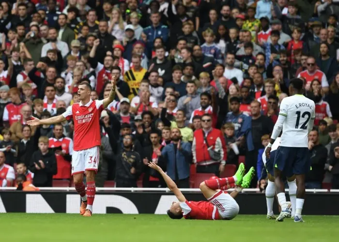Framed Print : Arsenal vs. Tottenham: Emerson Royal Red-Carded in Intense Premier League Rivalry (2022-23) Framed Print : Arsenal vs. Tottenham: Emerson Royal Red-Carded in Intense Premier League Rivalry (2022-23)