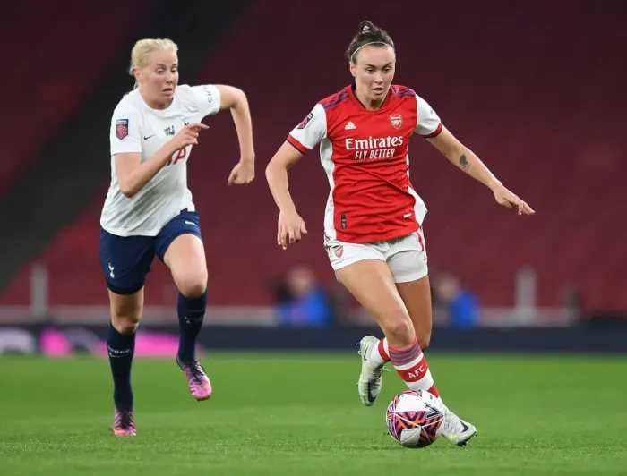 Framed Print : Arsenal vs. Tottenham: FA WSL Clash at Emirates Stadium (2021-22)