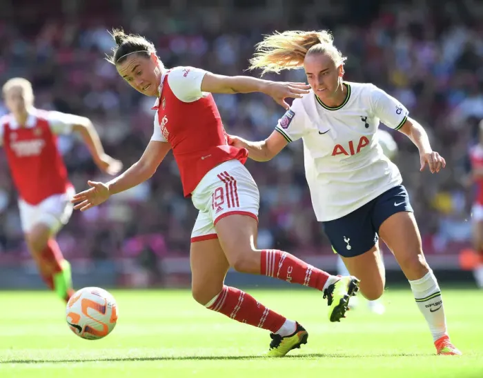 Framed Print : Arsenal vs. Tottenham: FA WSL Clash at Emirates Stadium (2022-23) Framed Print : Arsenal vs. Tottenham: FA WSL Clash at Emirates Stadium (2022-23)