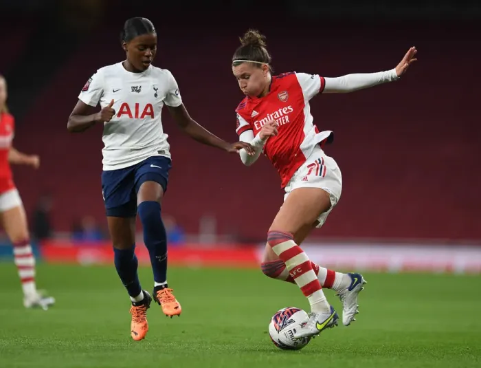 Framed Print : Arsenal vs. Tottenham: FA WSL Clash at Emirates Stadium Framed Print : Arsenal vs. Tottenham: FA WSL Clash at Emirates Stadium