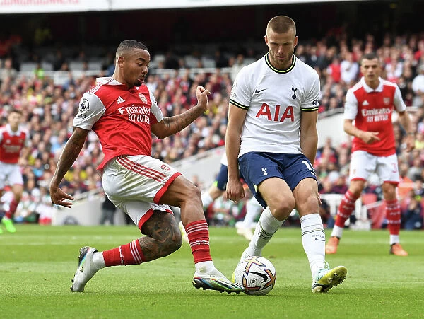 Arsenal vs. Tottenham: Gabriel Jesus vs. Eric Dier - Intense Battle in the Premier League (2022-23)