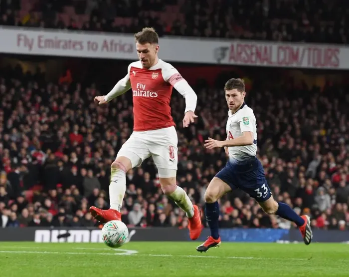 Framed Print : Arsenal vs. Tottenham Hotspur: Carabao Cup Showdown at Emirates Stadium - Quarterfinal Clash