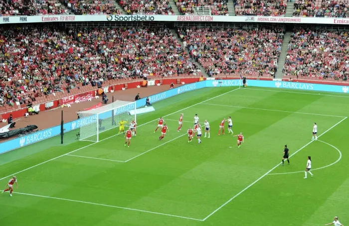Framed Print : Arsenal vs. Tottenham: Intense Defensive Battle in FA Womens Super League Framed Print : Arsenal vs. Tottenham: Intense Defensive Battle in FA Womens Super League