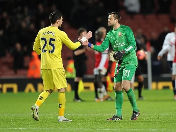 Arsenal vs. Tottenham: Lukas Fabianski and Hugo Lloris Share a Moment After FA Cup Third Round Clash