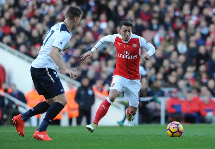 Framed Print : Arsenal vs. Tottenham: Mesut Ozil at Emirates Stadium (Premier League 2016-17)