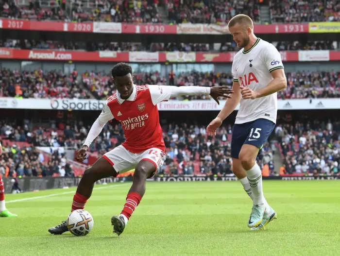 Framed Print : Arsenal vs. Tottenham: Nketiah vs. Dier - Intense Battle in the 2022-23 Premier League Framed Print : Arsenal vs. Tottenham: Nketiah vs. Dier - Intense Battle in the 2022-23 Premier League