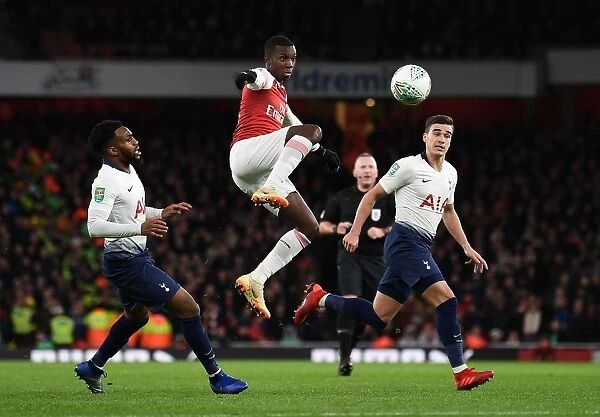 Arsenal vs. Tottenham: Nketiah's Heading Battle against Rose and Winks - Carabao Cup Quarterfinals