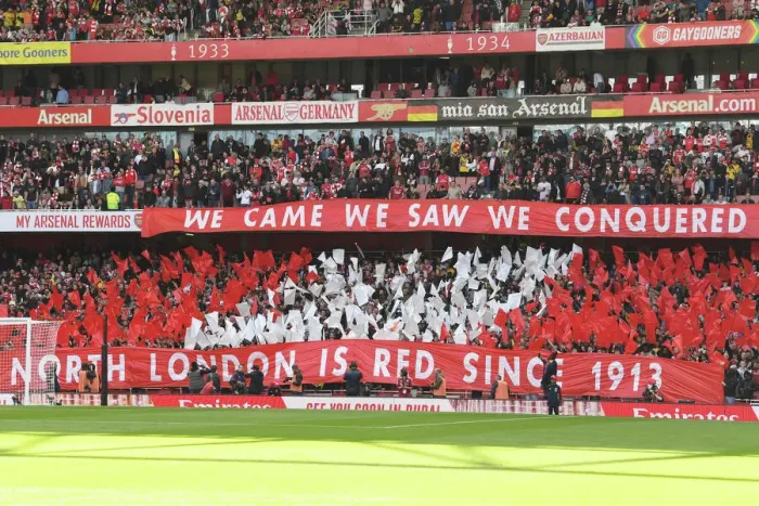Framed Print : Arsenal vs. Tottenham: Passionate Fans Gather at Emirates Stadium for Premier League Showdown (2022-23) Framed Print : Arsenal vs. Tottenham: Passionate Fans Gather at Emirates Stadium for Premier League Showdown (2022-23)