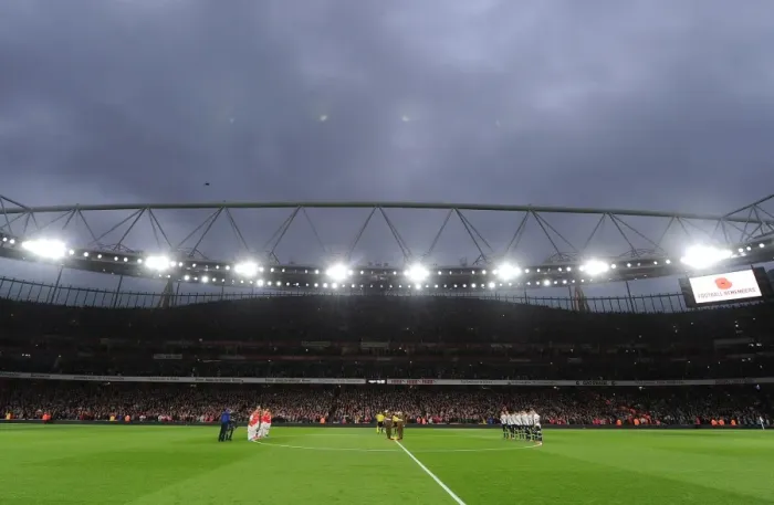 Framed Print : Arsenal vs. Tottenham: Premier League Rivalry - Moment of Silence (2015-16) Framed Print : Arsenal vs. Tottenham: Premier League Rivalry - Moment of Silence (2015-16)