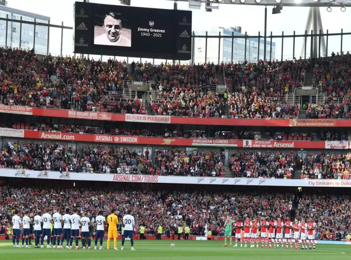 Framed Print : Arsenal vs. Tottenham: Tribute to Jimmy Greaves - Premier League Rivalry Resumes at Emirates Stadium