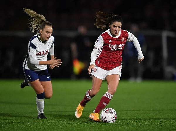 Arsenal vs. Tottenham Women's FA Cup Match in Empty Stands: Arsenal Women Take on Tottenham Hotspur Women at Meadow Park during the FA Womens Continental League Cup 2020-21 Amidst Empty Seats due to Coronavirus Restrictions