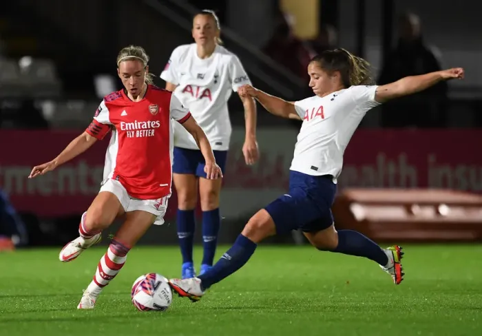 Framed Print : Arsenal vs. Tottenham Women's FA Cup Quarterfinal: A Fierce Rivalry at Meadow Park