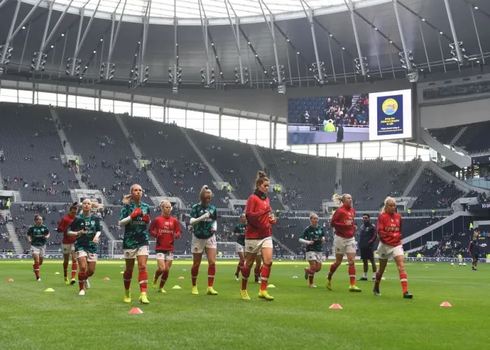 Framed Print : Arsenal vs. Tottenham Women's Super League Showdown at Tottenham Stadium