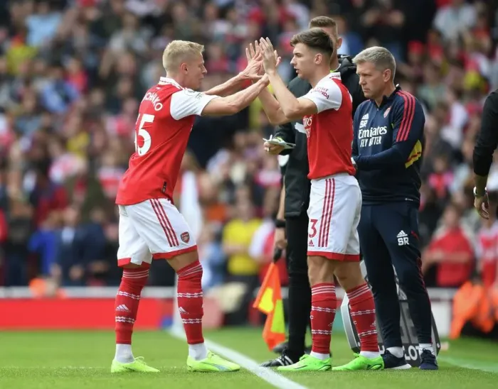 Framed Print : Arsenal vs. Tottenham: Zinchenko Substituted for Tierney in 2022-23 Premier League Clash