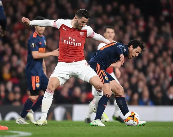 Framed Print : Arsenal vs Valencia: UEFA Europa League Semi-Final First Leg at Emirates Stadium, London, 2019 Framed Print : Arsenal vs Valencia: UEFA Europa League Semi-Final First Leg at Emirates Stadium, London, 2019