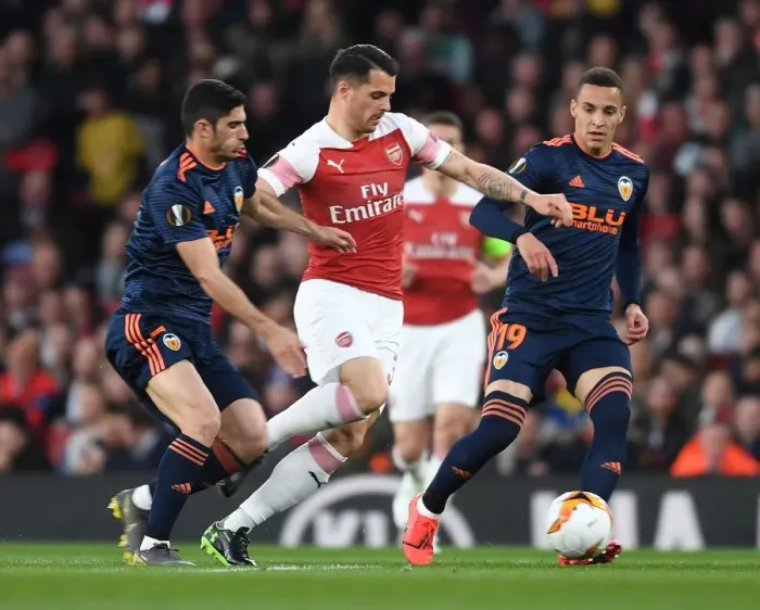 Framed Print : Arsenal vs Valencia: UEFA Europa League Semi-Final Showdown at Emirates Stadium, London, 2019