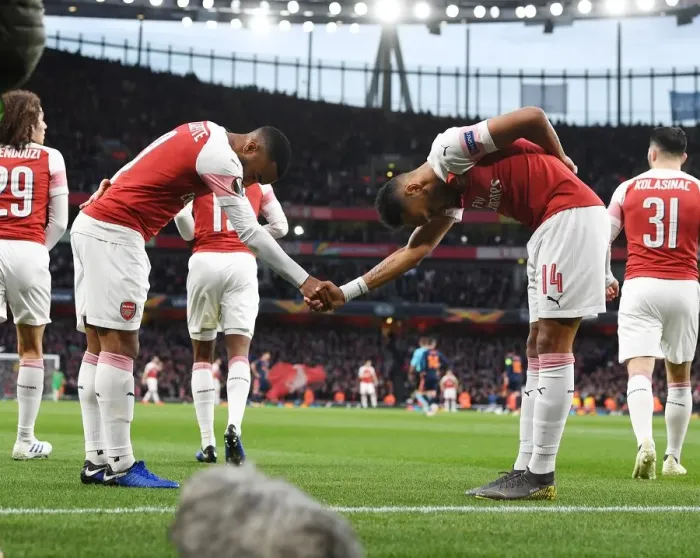 Framed Print : Arsenal vs Valencia: UEFA Europa League Semi-Final Showdown at Emirates Stadium, London, 2019 Framed Print : Arsenal vs Valencia: UEFA Europa League Semi-Final Showdown at Emirates Stadium, London, 2019