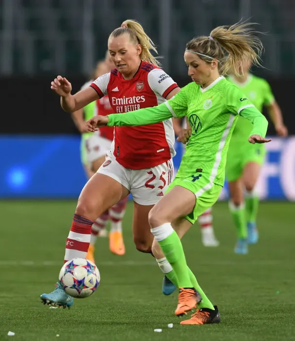 Framed Print : Arsenal vs. VfL Wolfsburg: A Battle in the UEFA Women's Champions League Quarterfinals Framed Print : Arsenal vs. VfL Wolfsburg: A Battle in the UEFA Women's Champions League Quarterfinals