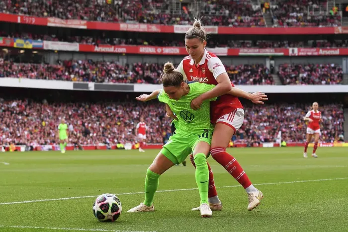 Framed Print : Arsenal vs. VfL Wolfsburg: A Battle in the UEFA Women's Champions League Semifinals (2022-23) Framed Print : Arsenal vs. VfL Wolfsburg: A Battle in the UEFA Women's Champions League Semifinals (2022-23)