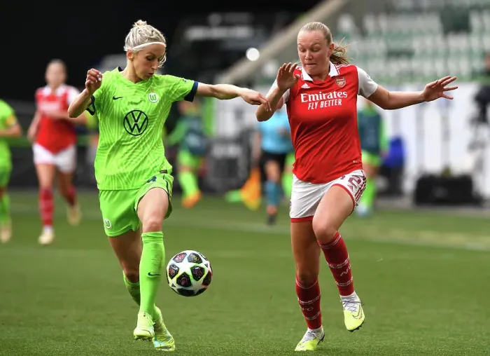 Framed Print : Arsenal vs. VfL Wolfsburg: A Fight for the UEFA Women's Champions League Final Framed Print : Arsenal vs. VfL Wolfsburg: A Fight for the UEFA Women's Champions League Final