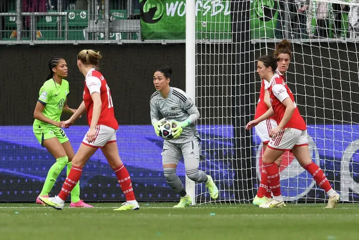 Framed Print : Arsenal vs. VfL Wolfsburg: A UEFA Women's Champions League Semi-Final Battle