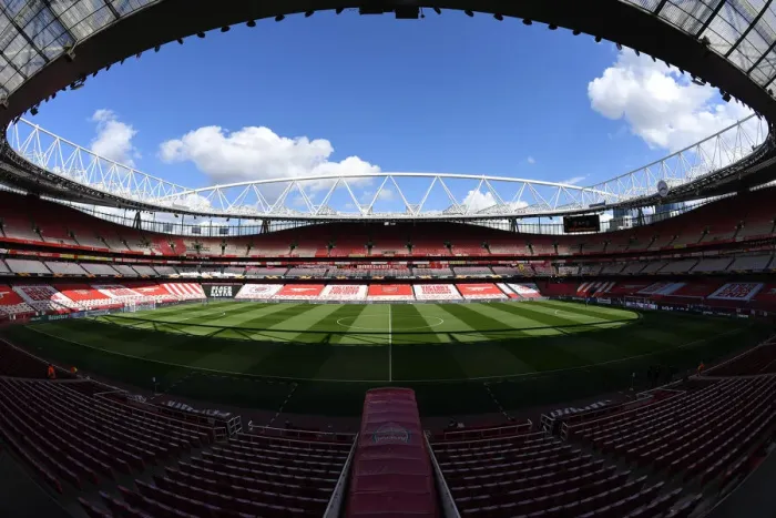 Framed Print : Arsenal vs Villarreal: Empty Emirates Stadium, UEFA Europa League Semi-Final (2020-21)