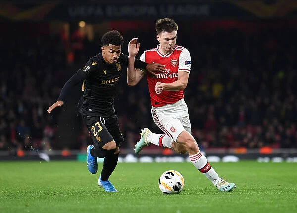 Arsenal vs Vitoria Guimaraes: Kieran Tierney Clashes with Marcus Edwards in UEFA Europa League Match