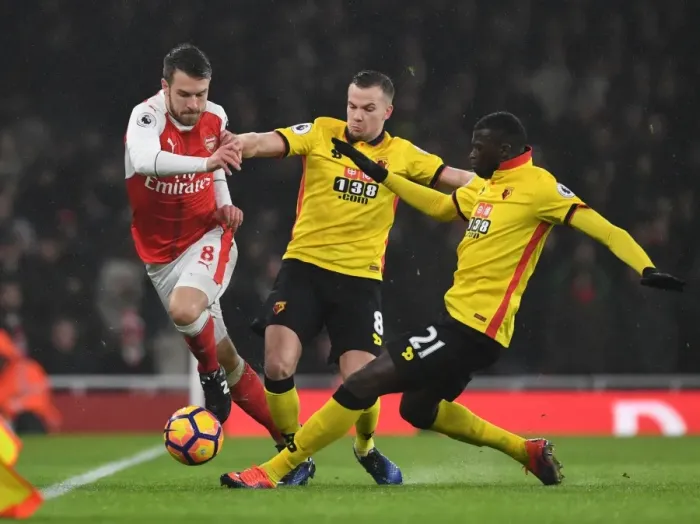 Framed Print : Arsenal vs. Watford: Intense Clash at Emirates Stadium, January 2017 Framed Print : Arsenal vs. Watford: Intense Clash at Emirates Stadium, January 2017