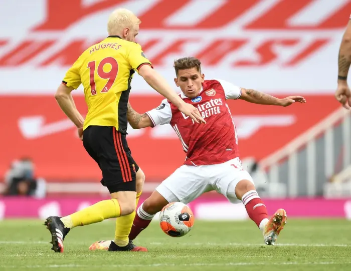 Framed Print : Arsenal vs. Watford: Torreira vs. Hughes Clash in Premier League Showdown Framed Print : Arsenal vs. Watford: Torreira vs. Hughes Clash in Premier League Showdown