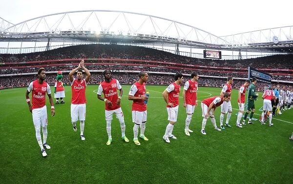 Arsenal vs. West Bromwich Albion: 2011-12 Premier League Team Line-up (Arsenal at Emirates Stadium)
