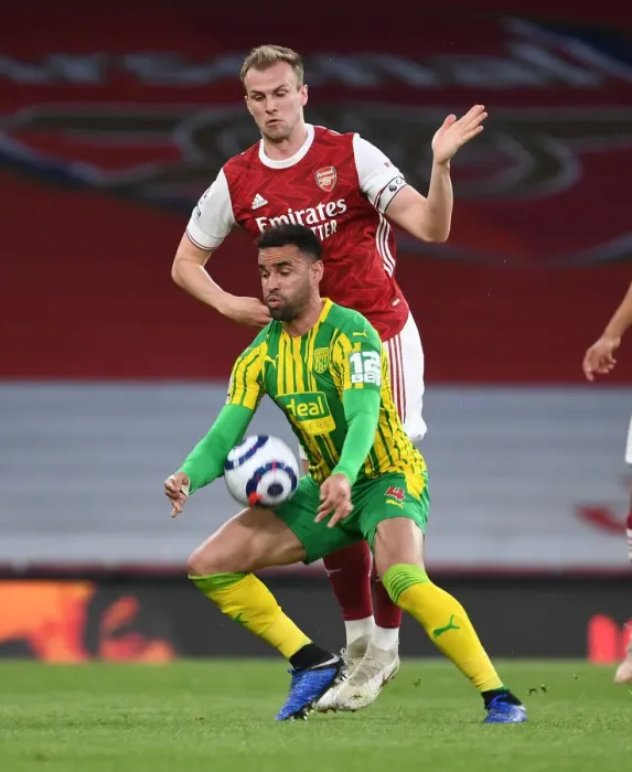 Framed Print : Arsenal vs. West Bromwich Albion: Rob Holding vs. Hal Robson-Kanu in Empty Emirates Stadium, Premier League Showdown (2020-21) Framed Print : Arsenal vs. West Bromwich Albion: Rob Holding vs. Hal Robson-Kanu in Empty Emirates Stadium, Premier League Showdown (2020-21)
