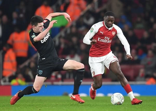 Arsenal vs. West Ham: Clash between Josh Dasilva and Declan Rice in Carabao Cup Quarterfinal