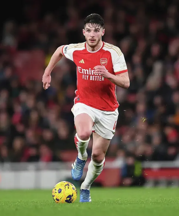 Framed Print : Arsenal vs West Ham: Declan Rice in Action - Premier League 2023-24