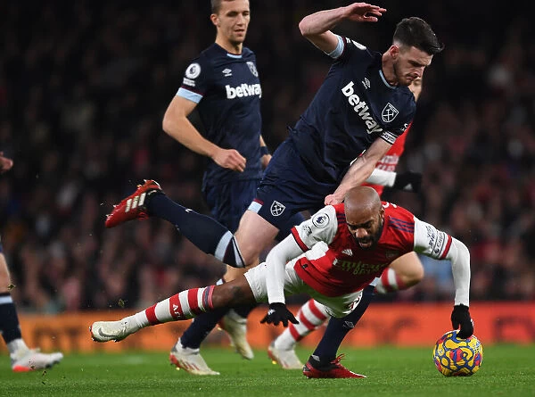 Arsenal vs. West Ham: Lacazette Fouls Rice in Intense Premier League Clash