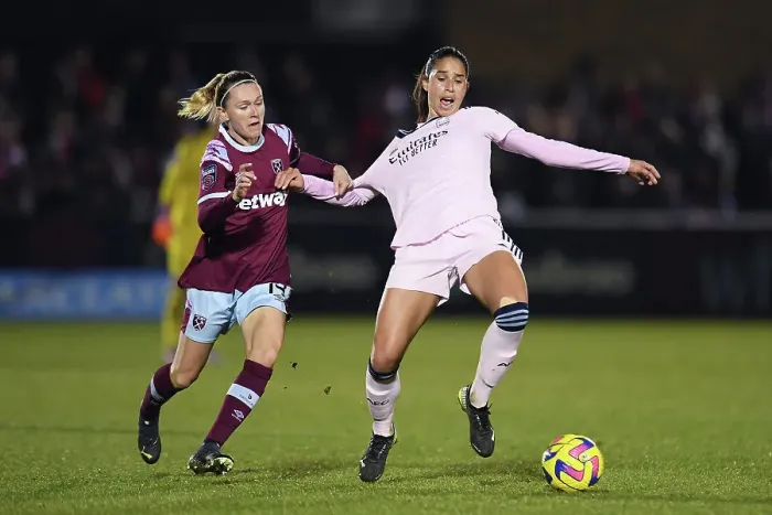 Framed Print : Arsenal vs. West Ham United: A Battle in the Barclays Women's Super League Framed Print : Arsenal vs. West Ham United: A Battle in the Barclays Women's Super League