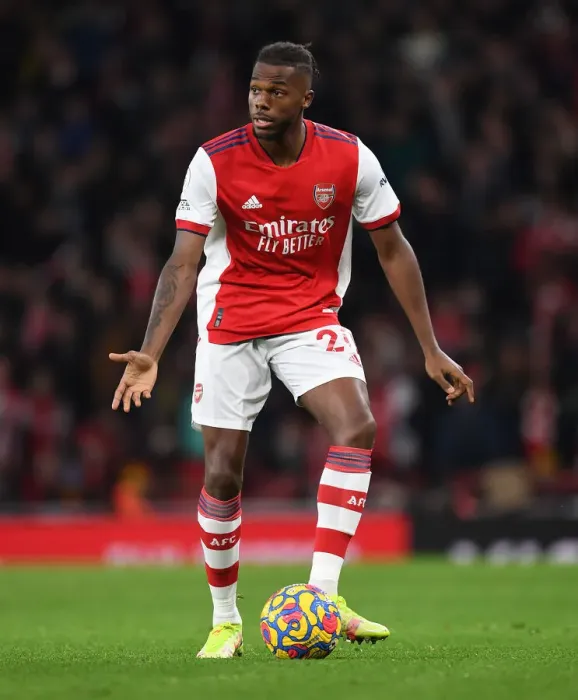 Framed Print : Arsenal vs West Ham United: Nuno Tavares in Action at the Emirates Stadium (Premier League 2021-22)