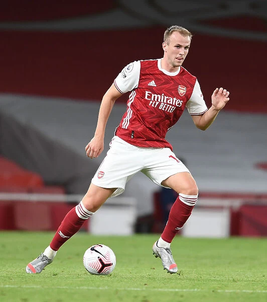 Arsenal vs. West Ham United: Rob Holding in Action at the Emirates Stadium (2020-21 Premier League)