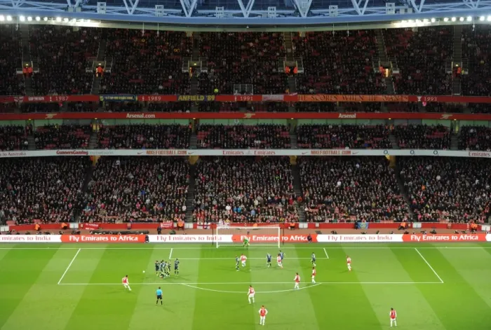Framed Print : Arsenal vs Wigan Athletic: The Electric Atmosphere of the North Bank (April 2012) Framed Print : Arsenal vs Wigan Athletic: The Electric Atmosphere of the North Bank (April 2012)