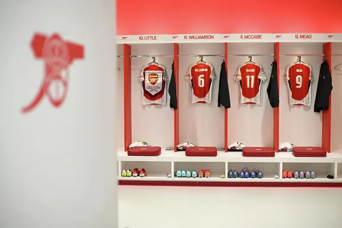 Framed Print : Arsenal WFC v Olympique Lyonnais - UEFA Women's Champions League Semi Final First Leg