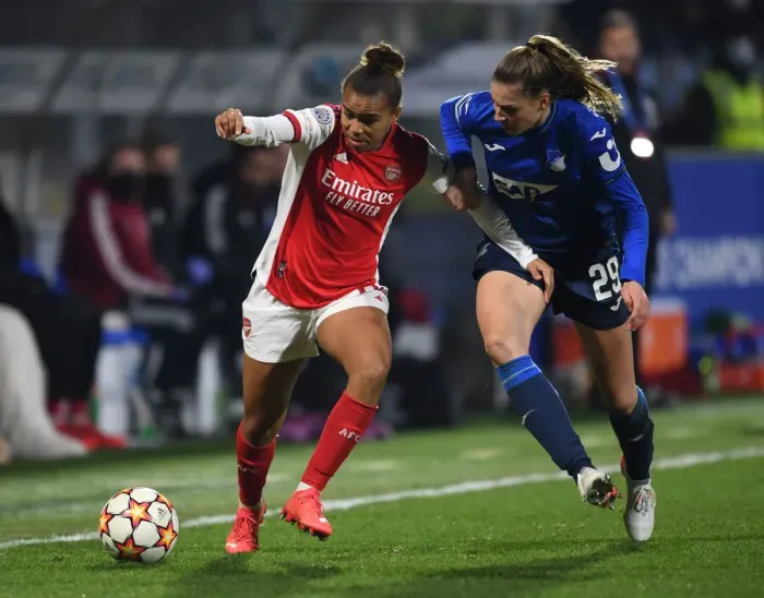 Framed Print : Arsenal WFC vs. 1899 Hoffenheim: A Battle in the UEFA Women's Champions League