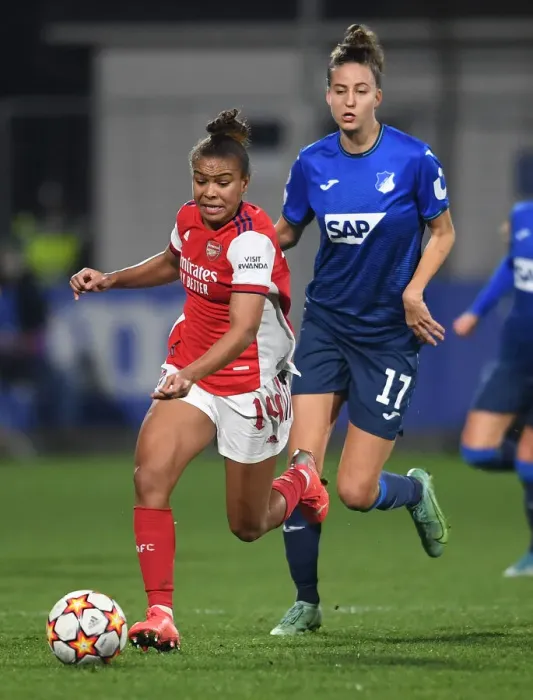 Framed Print : Arsenal WFC vs. 1899 Hoffenheim: A Battle in the UEFA Women's Champions League Framed Print : Arsenal WFC vs. 1899 Hoffenheim: A Battle in the UEFA Women's Champions League