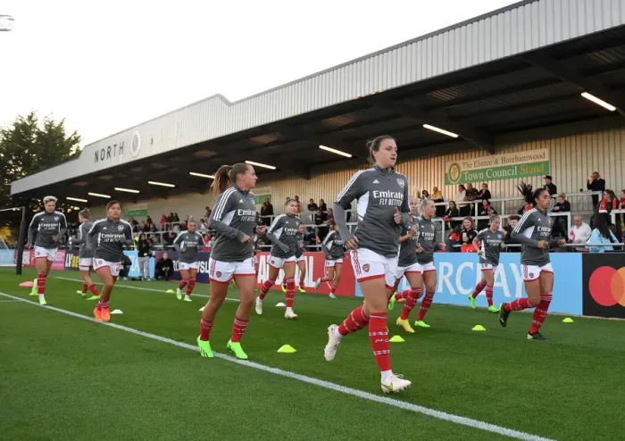 Framed Print : Arsenal WFC vs Brighton & Hove Albion WFC: Barclays Women's Super League Showdown at Meadow Park