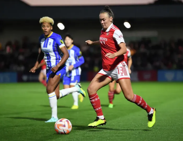 Framed Print : Arsenal WFC vs Brighton & Hove Albion WFC: Clash in the Barclays Women's Super League at Meadow Park Framed Print : Arsenal WFC vs Brighton & Hove Albion WFC: Clash in the Barclays Women's Super League at Meadow Park