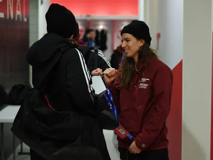 Framed Print : Arsenal WFC vs. FC Barcelona: Tobin Heath Prepares for UEFA Women's Champions League Clash at Emirates Stadium
