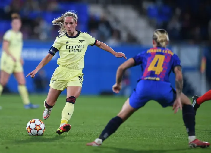 Framed Print : Arsenal WFC vs. FC Barcelona: A Champions League Showdown