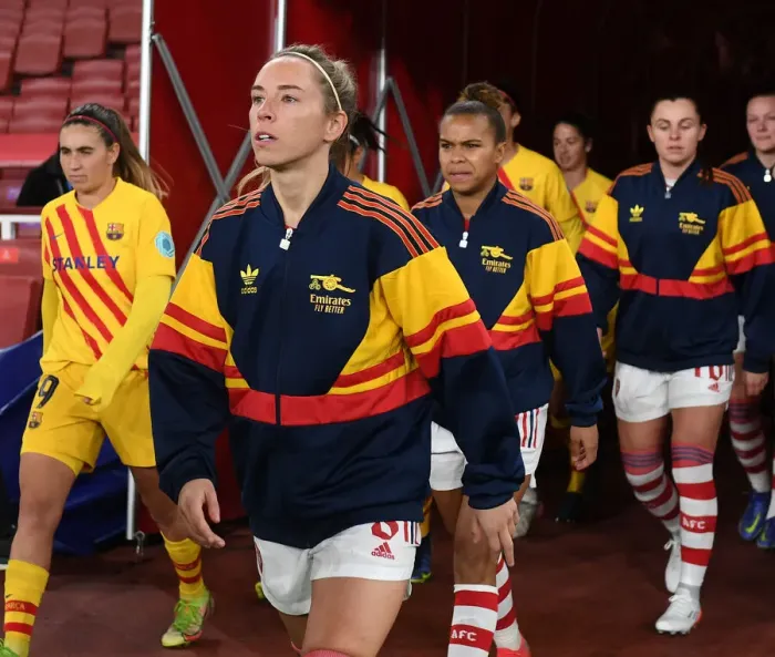 Framed Print : Arsenal WFC vs. FC Barcelona: Clash in the Champions League at Emirates Stadium