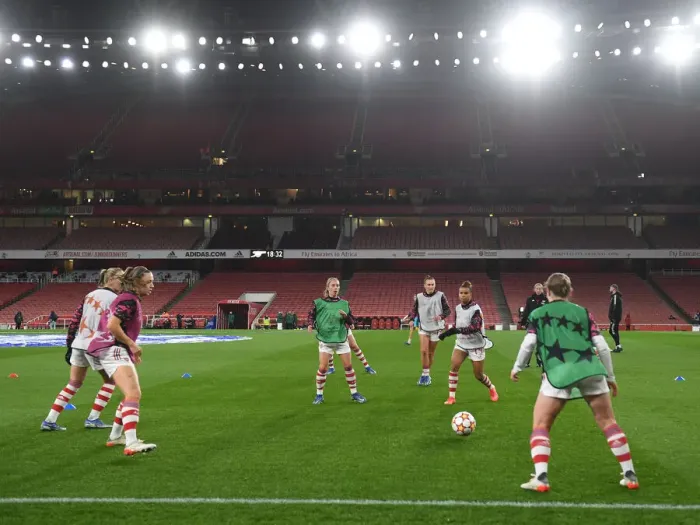 Framed Print : Arsenal WFC vs. FC Barcelona: A UEFA Women's Champions League Showdown at Emirates Stadium